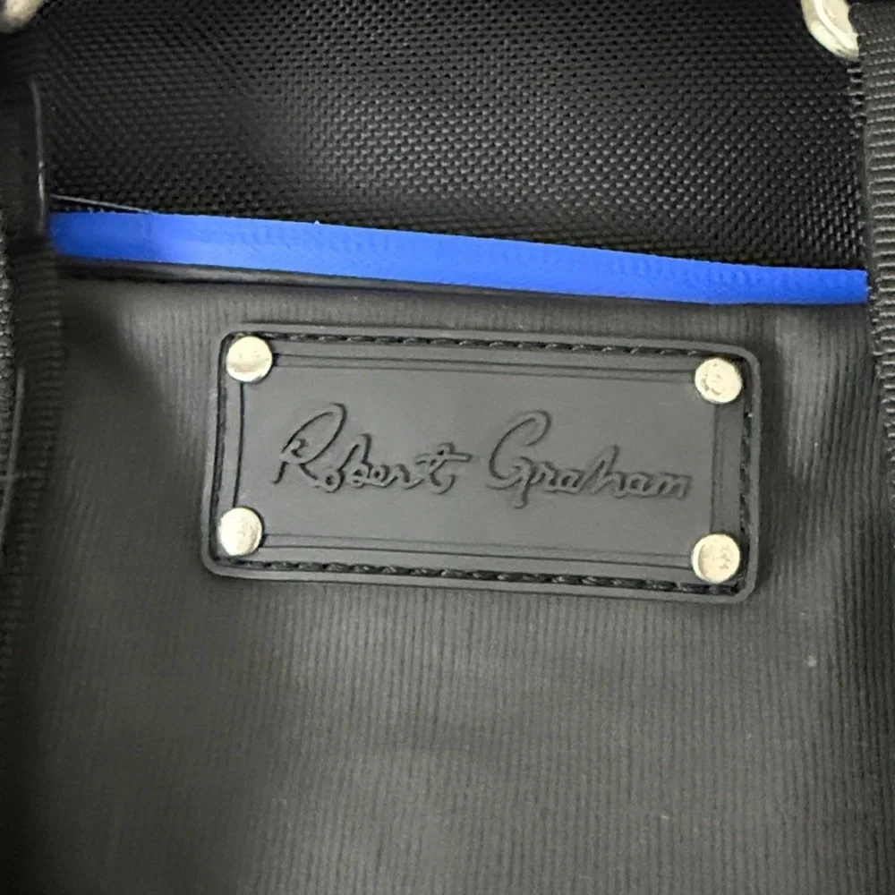 Robert Graham Unisex Black Blue Trim Phillippe Backpack